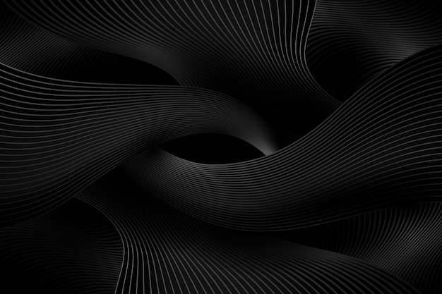 Gradient black background with wavy lines
