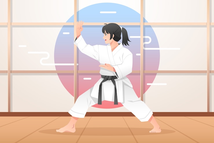 Ücretsiz Vektör gradient karate background
