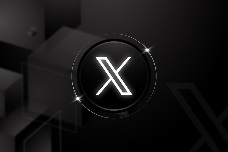 Ücretsiz Vektör gradient monochrome twitter logo template