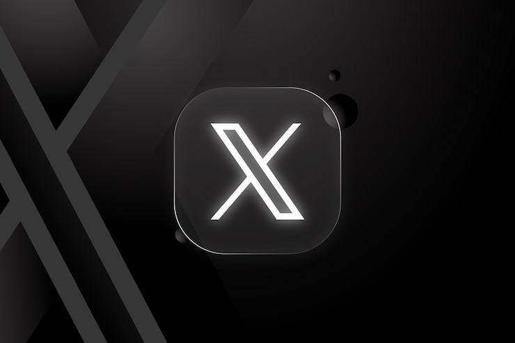 Ücretsiz Vektör gradient monochrome twitter logo template
