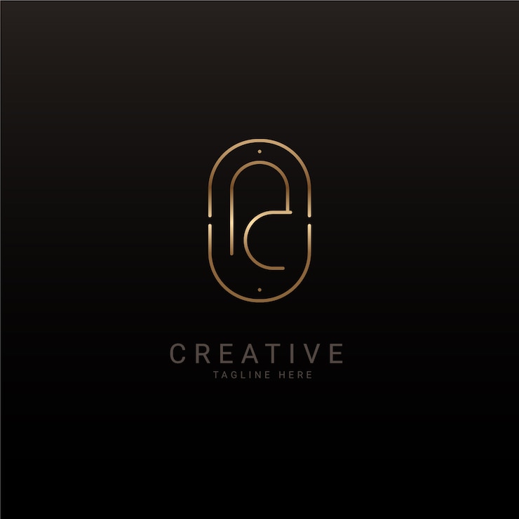 Ücretsiz Vektör gradient nc or cn logo template