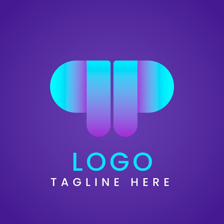 Ücretsiz Vektör gradient pp logo template