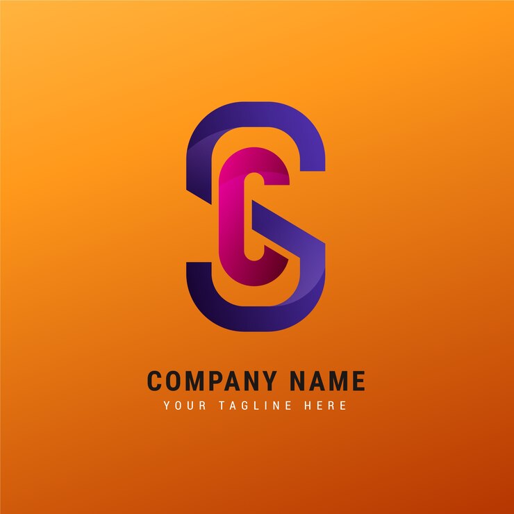 Ücretsiz Vektör gradient sc or sc logo template