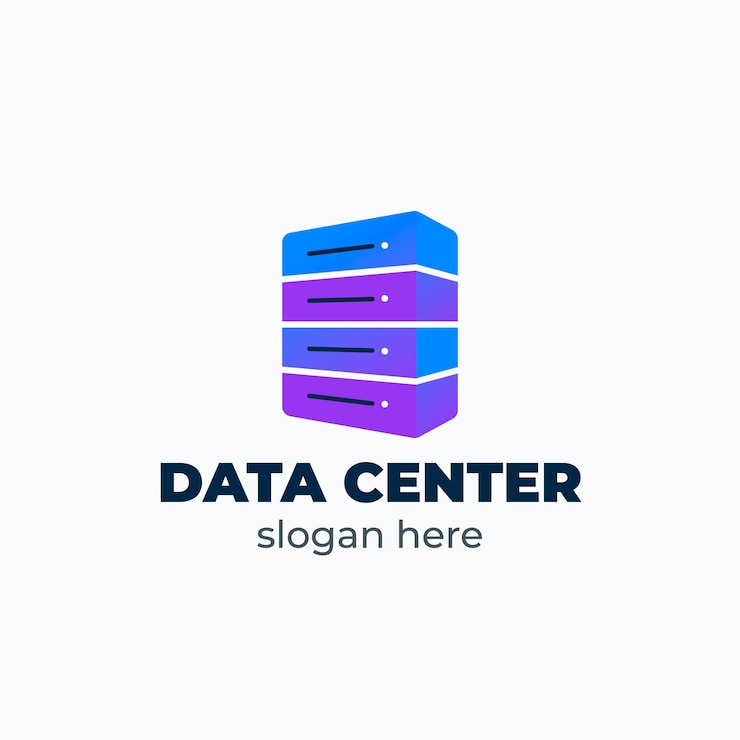 Ücretsiz Vektör gradyan veri logosu şablonu