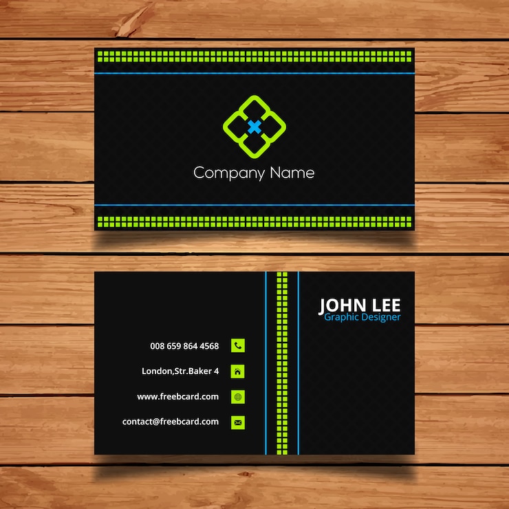 Ücretsiz Vektör green and black corporate card