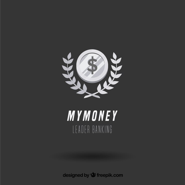 Ücretsiz Vektör gümüş renginde şirket için para logosu
