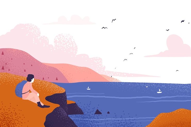 Ücretsiz Vektör hand drawn adventure background