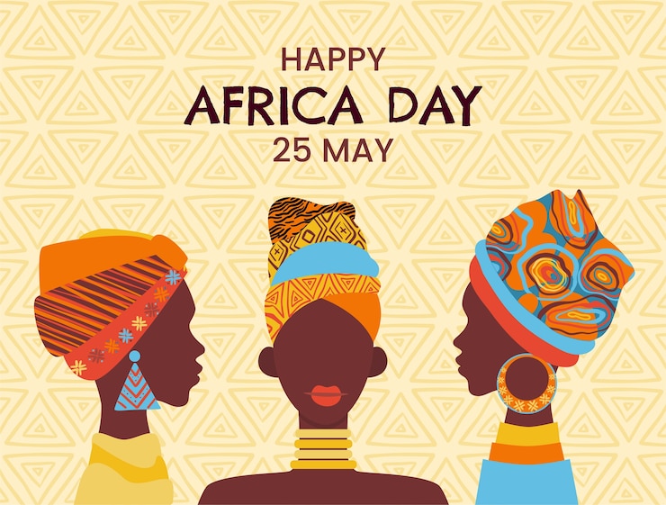 Ücretsiz Vektör hand drawn africa day illustration