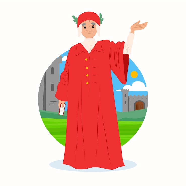 Ücretsiz Vektör hand drawn dante illustration