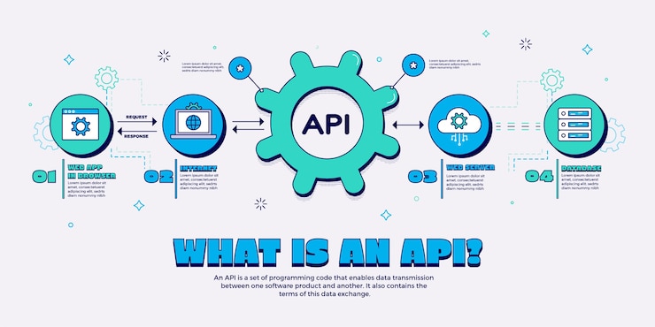 Ücretsiz Vektör hand drawn flat design api infographic 