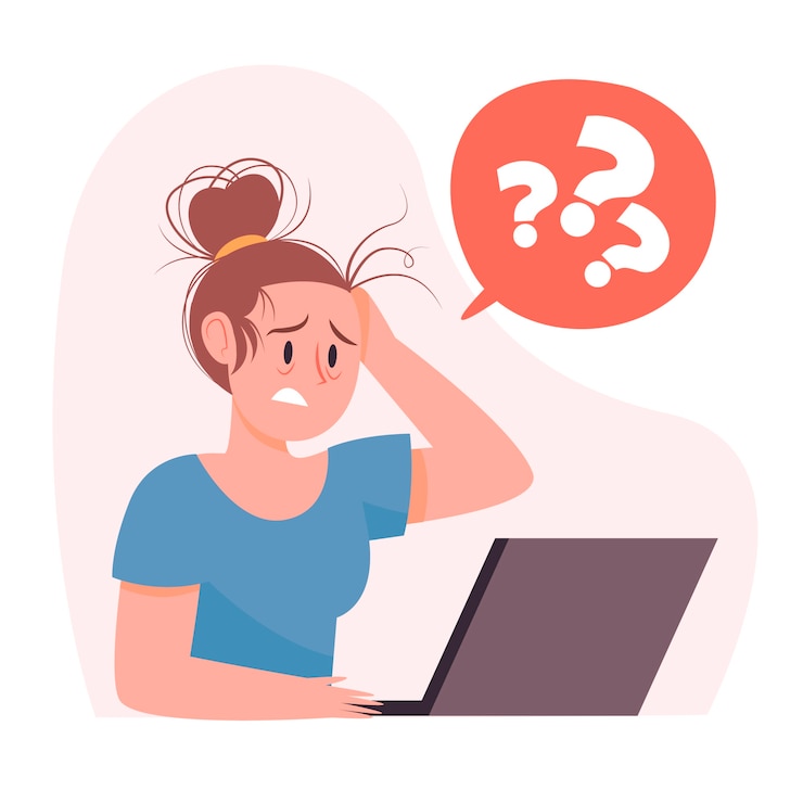 Ücretsiz Vektör hand drawn flat design overwhelmed people illustration