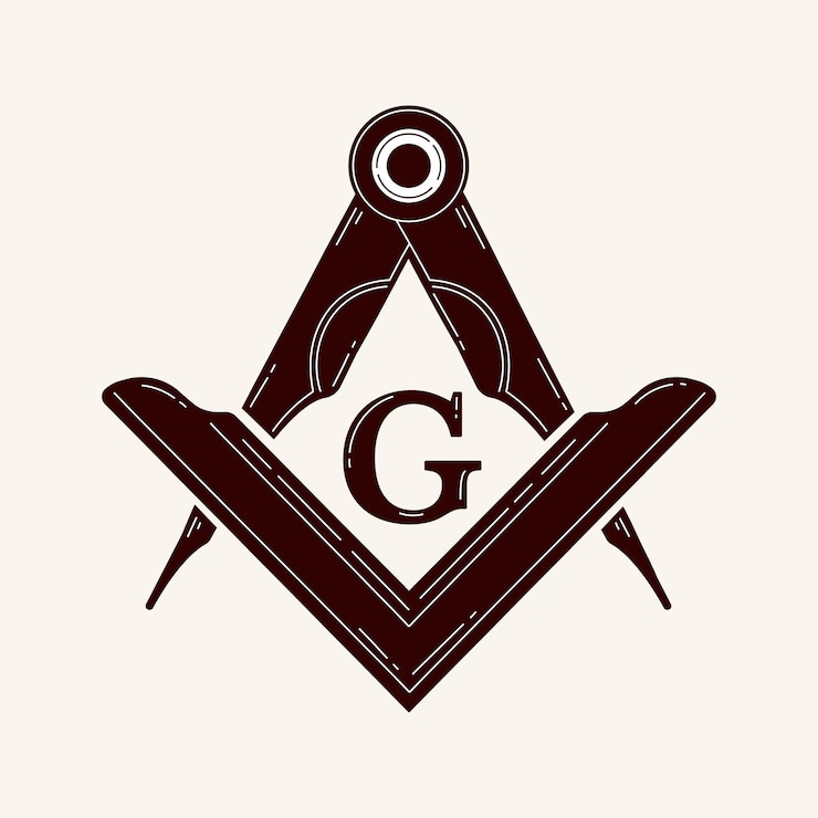 Ücretsiz Vektör hand drawn mason logo template