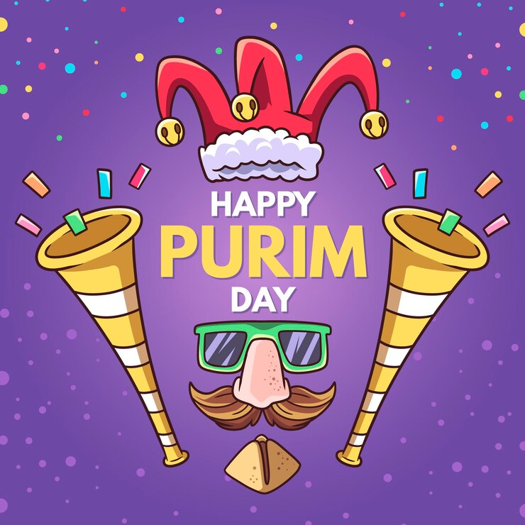 Ücretsiz Vektör hand drawn purim day