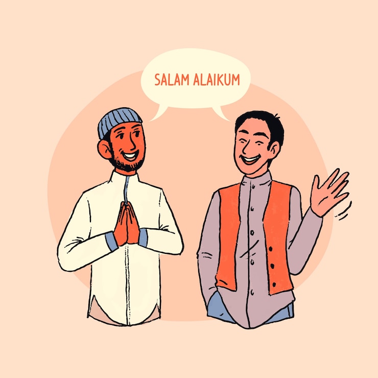 Ücretsiz Vektör hand drawn salam illustration