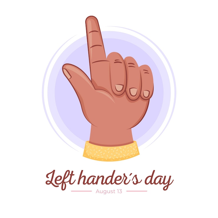 Ücretsiz Vektör hand drawn style left handers day