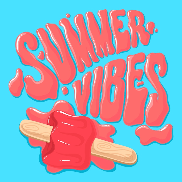 Ücretsiz Vektör hand drawn summer vibes illustration