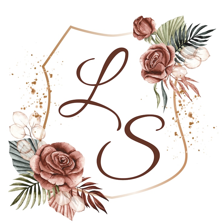 Ücretsiz Vektör hand drawn watercolor initials floral design