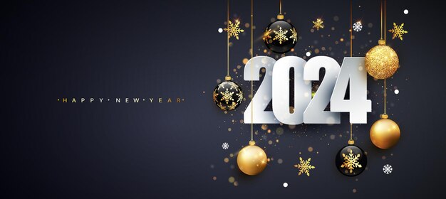 happy new 2024 year holiday vector illustration of numbers 2022 gold numbers design of greeting card