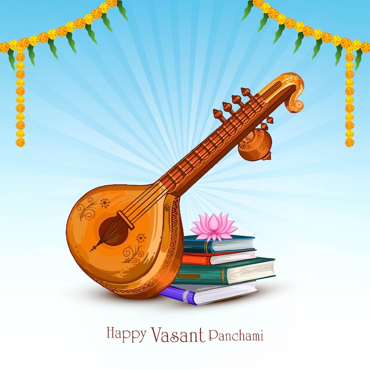 Ücretsiz Vektör happy vasant panchami cultural indian festival card background