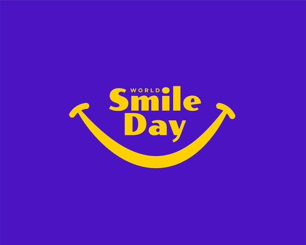 happy world smile day event background for laughing faces vector