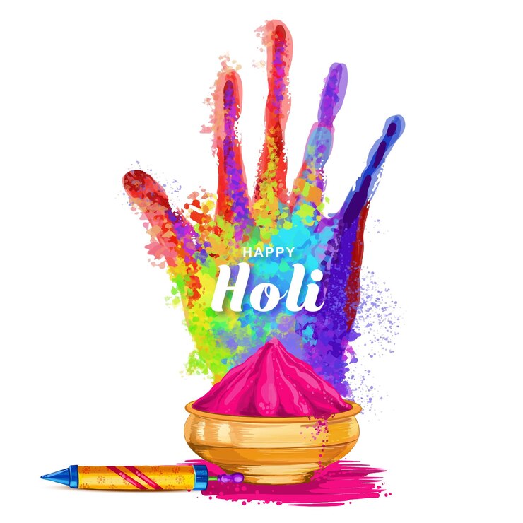 Ücretsiz Vektör hint festivali kutlaması mutlu holi renkli sıçrama arka planı
