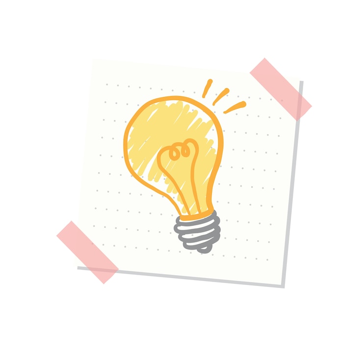 Ücretsiz Vektör ideas and light bulb illustration