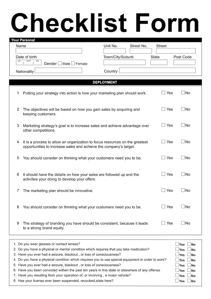 Ücretsiz Vektör illustration of checklist form