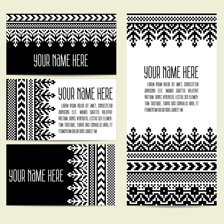 Ücretsiz Vektör invitation, cards with ethnic ornamental elements