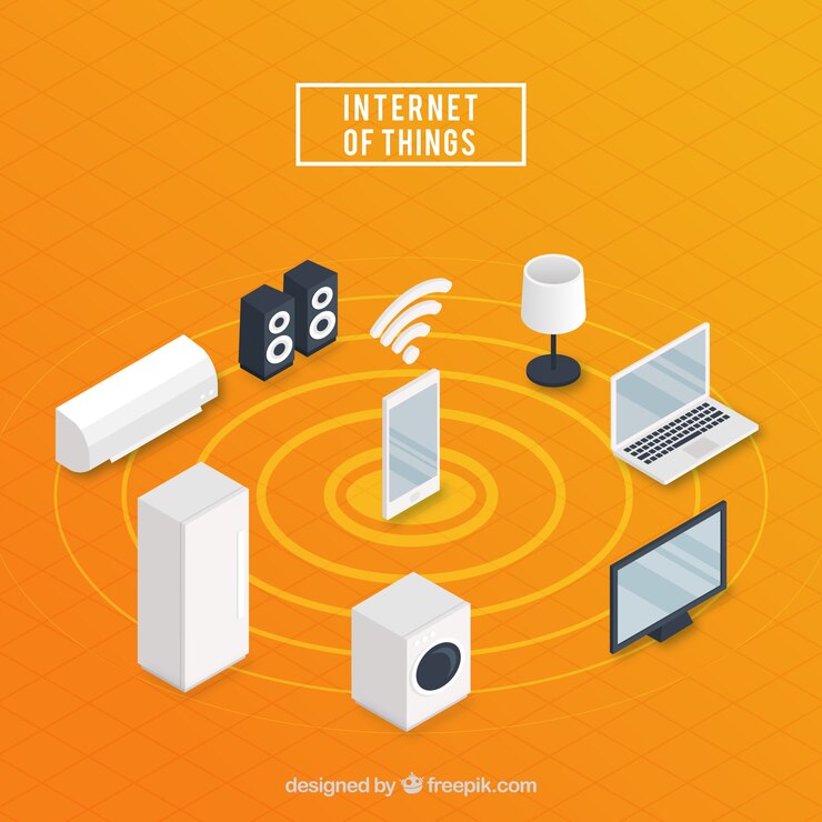 Ücretsiz Vektör iot arka plan tasarımı