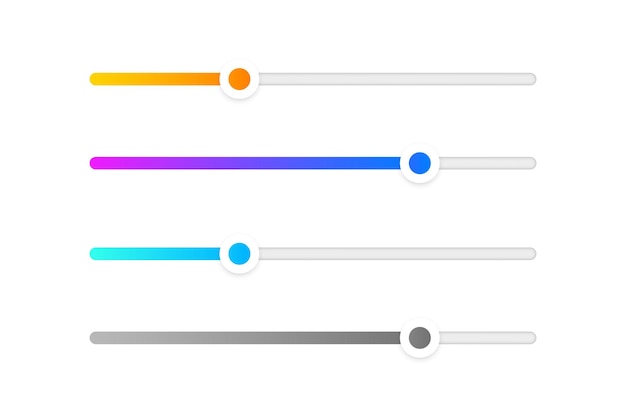isolated colorful loading process bar element in collection