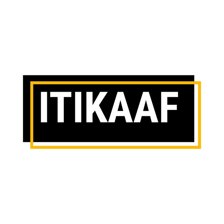 Ücretsiz Vektör itikaaf black vector callout banner with information on donations and seclusion during ramadan