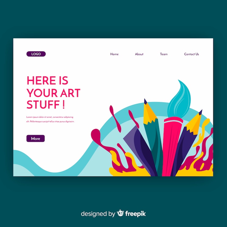 Ücretsiz Vektör landing page