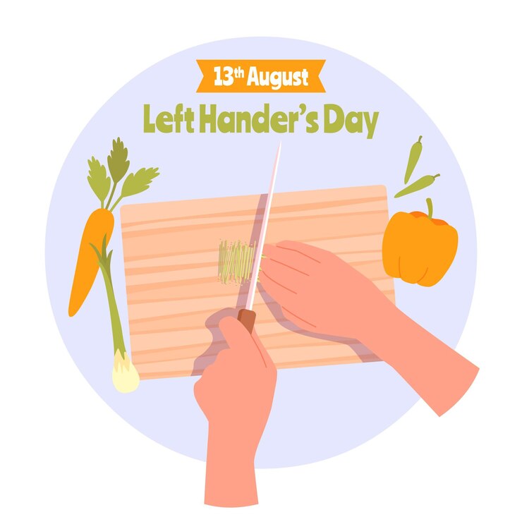 Ücretsiz Vektör left handers day concept
