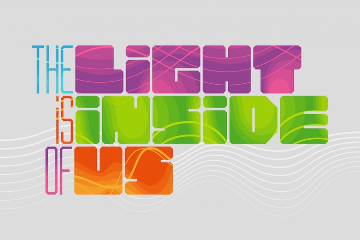 Ücretsiz Vektör lettering abstract composition