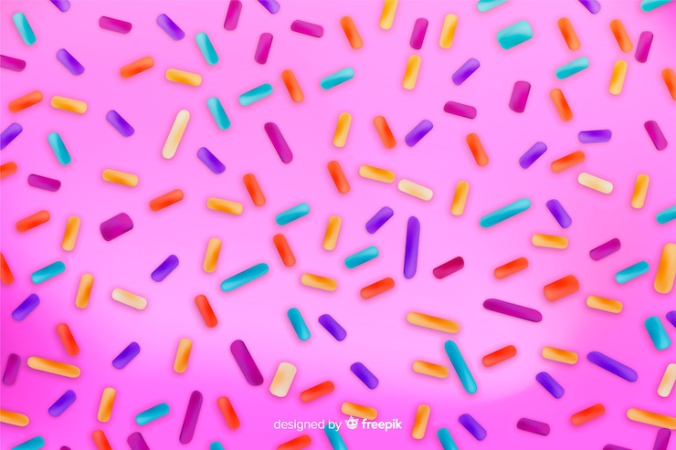 Ücretsiz Vektör lezzetli pembe donut arka planının sırrı