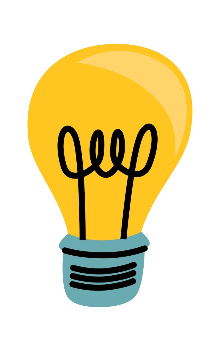 Ücretsiz Vektör light bulb yellow glowing cartoon vector illustration, idea symbol