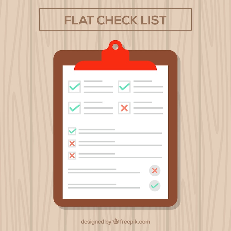 Ücretsiz Vektör list in flat design