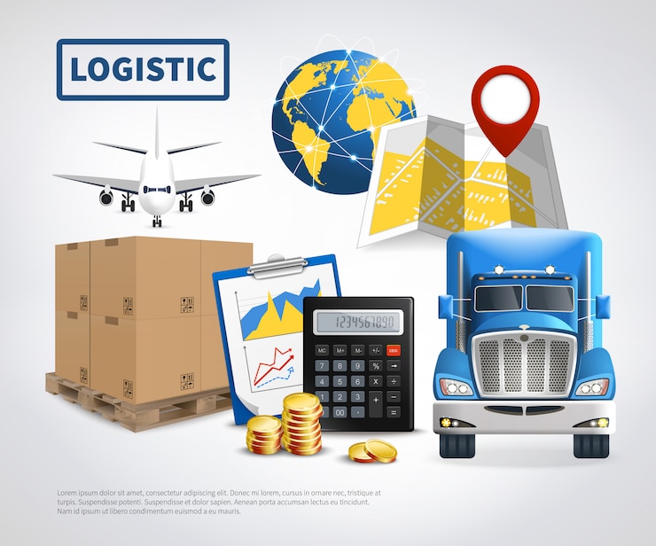 Ücretsiz Vektör logistic colored template