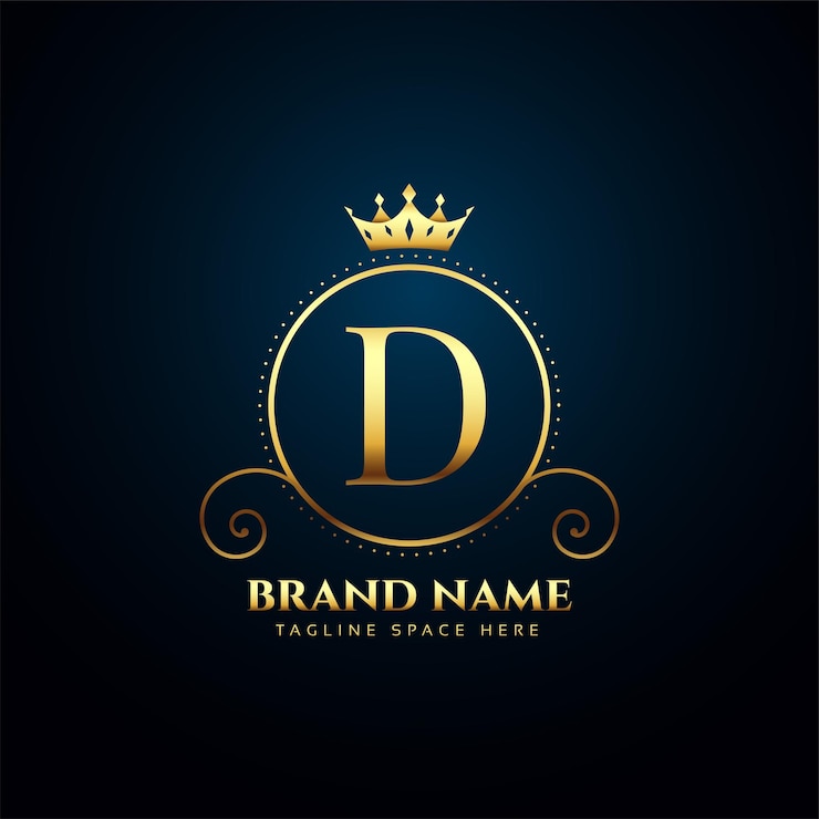 Ücretsiz Vektör luxurious golden d initial logo background for majestic brand