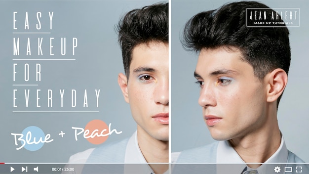 make up youtube thumbnail template