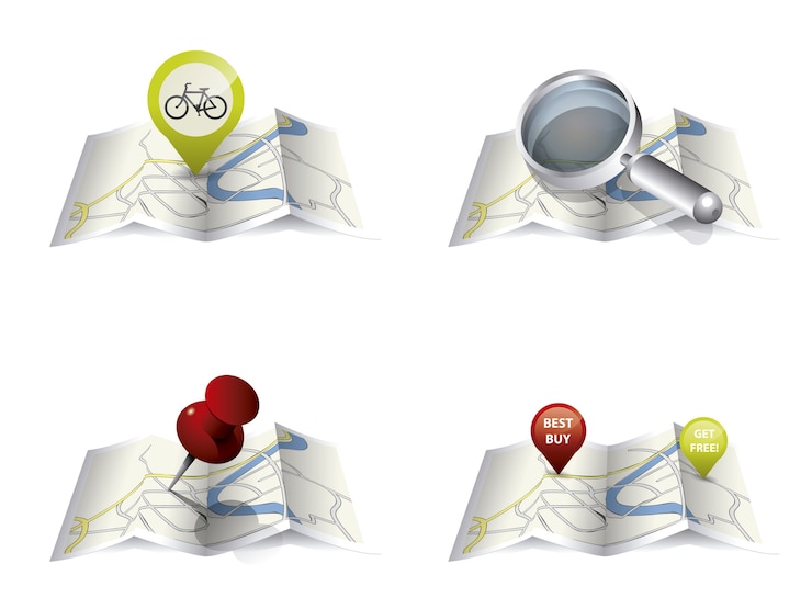 Ücretsiz Vektör maps design collection