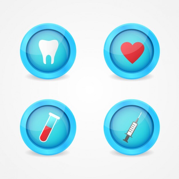 Ücretsiz Vektör medical buttons