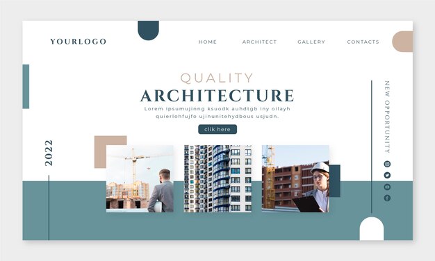 Minimal architecture development landing page