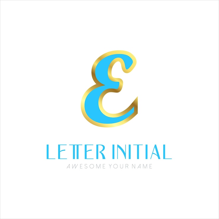 Ücretsiz Vektör minimalist letter e initials logo design for personal brand or company