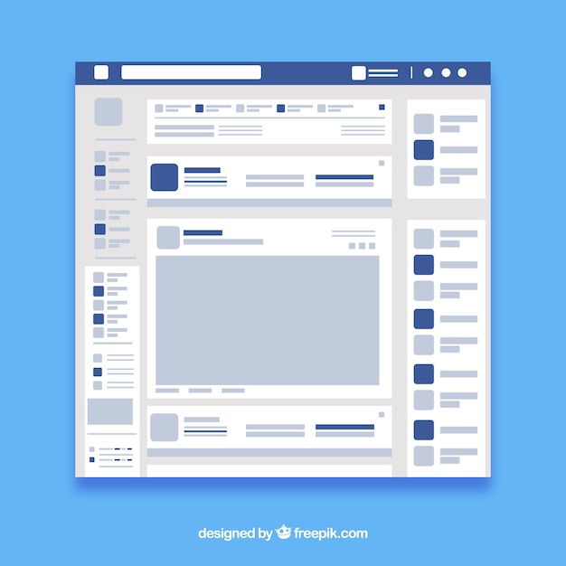 Minimalist tasarımlı Facebook web arayüzü