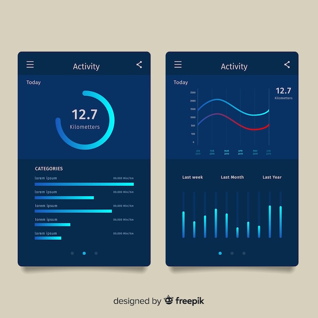 Mobil uygulama infografik düz tasarım