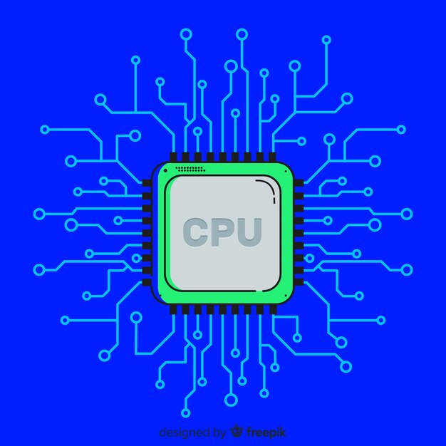 modern cpu background with linear style