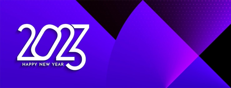 Ücretsiz Vektör modern mutlu yıllar 2023 tebrik afişi tasarımı