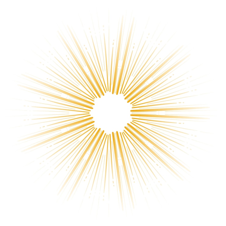 Ücretsiz Vektör modern sunbeams orange lines on white background