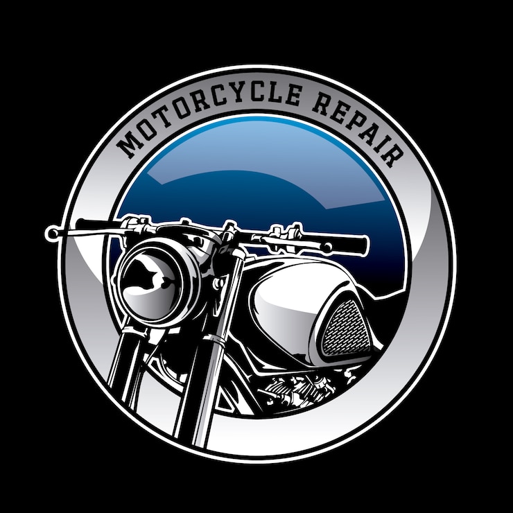 Ücretsiz Vektör motosiklet logosu arka planı